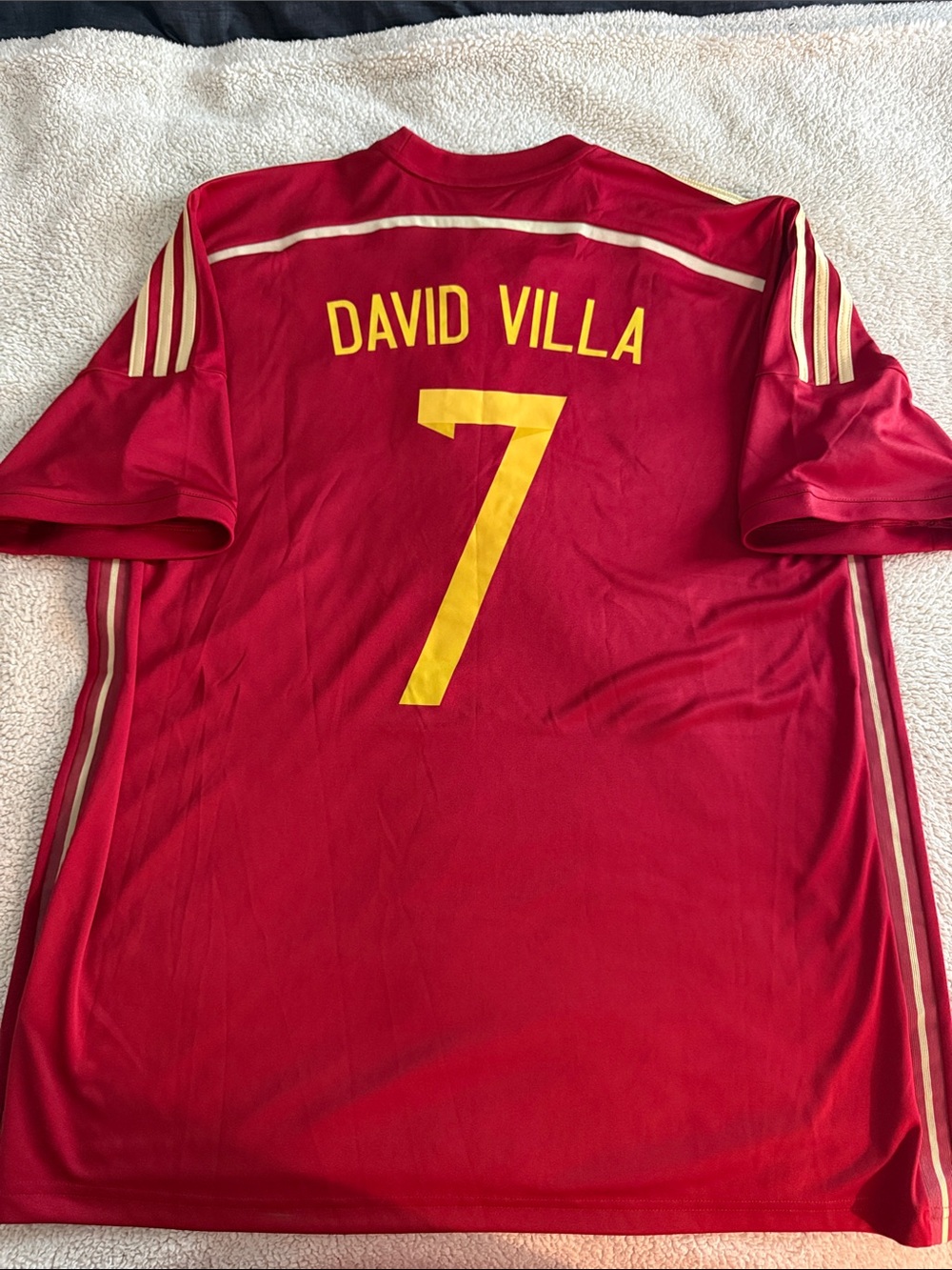 VINTAGE Spain 🇪🇸 #7 David Villa 2014 FIFA World Cup Edition Adidas Home Jersey